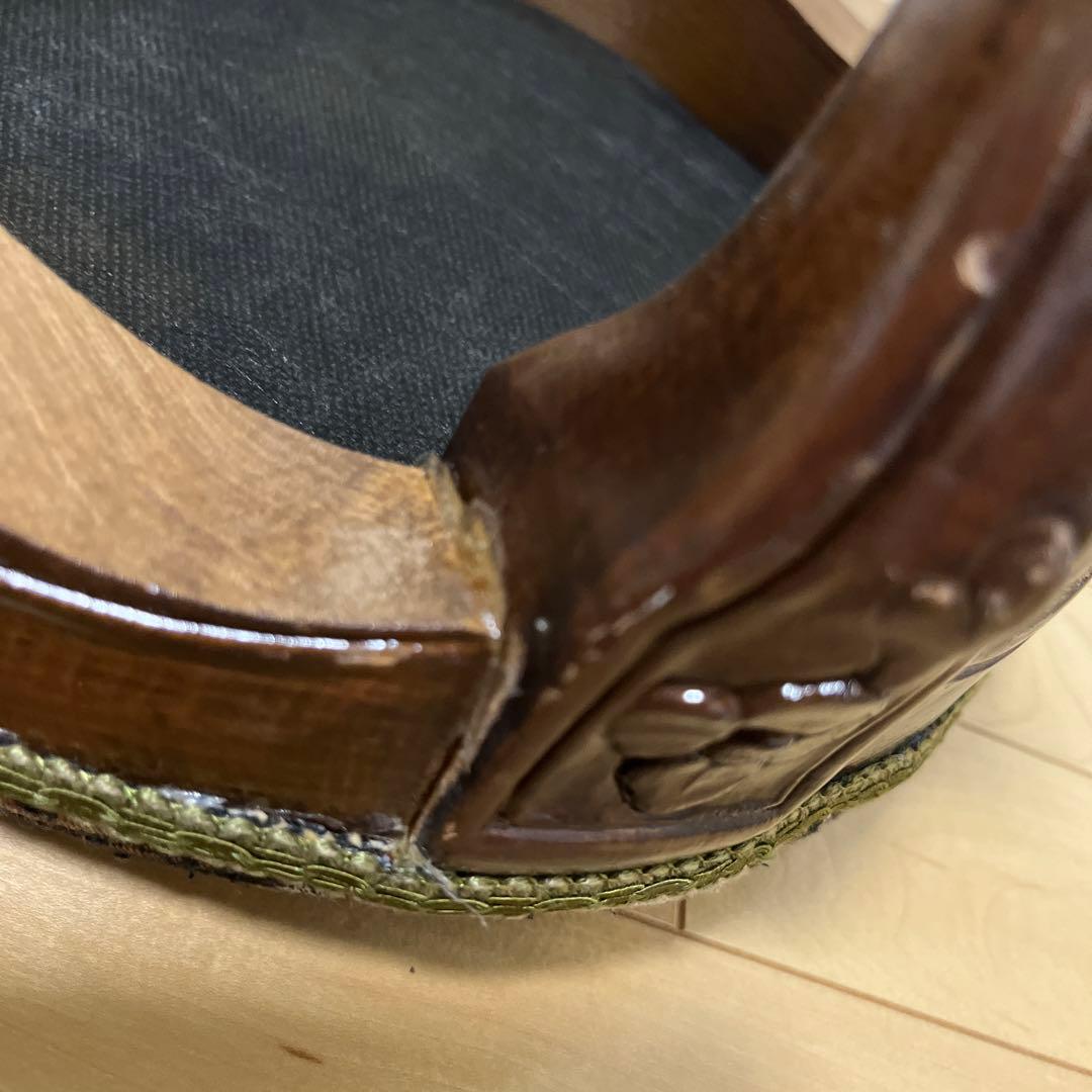 イタリア製？　ゴブラン織　ミニスツール　熊　猫足　ミニチェアー