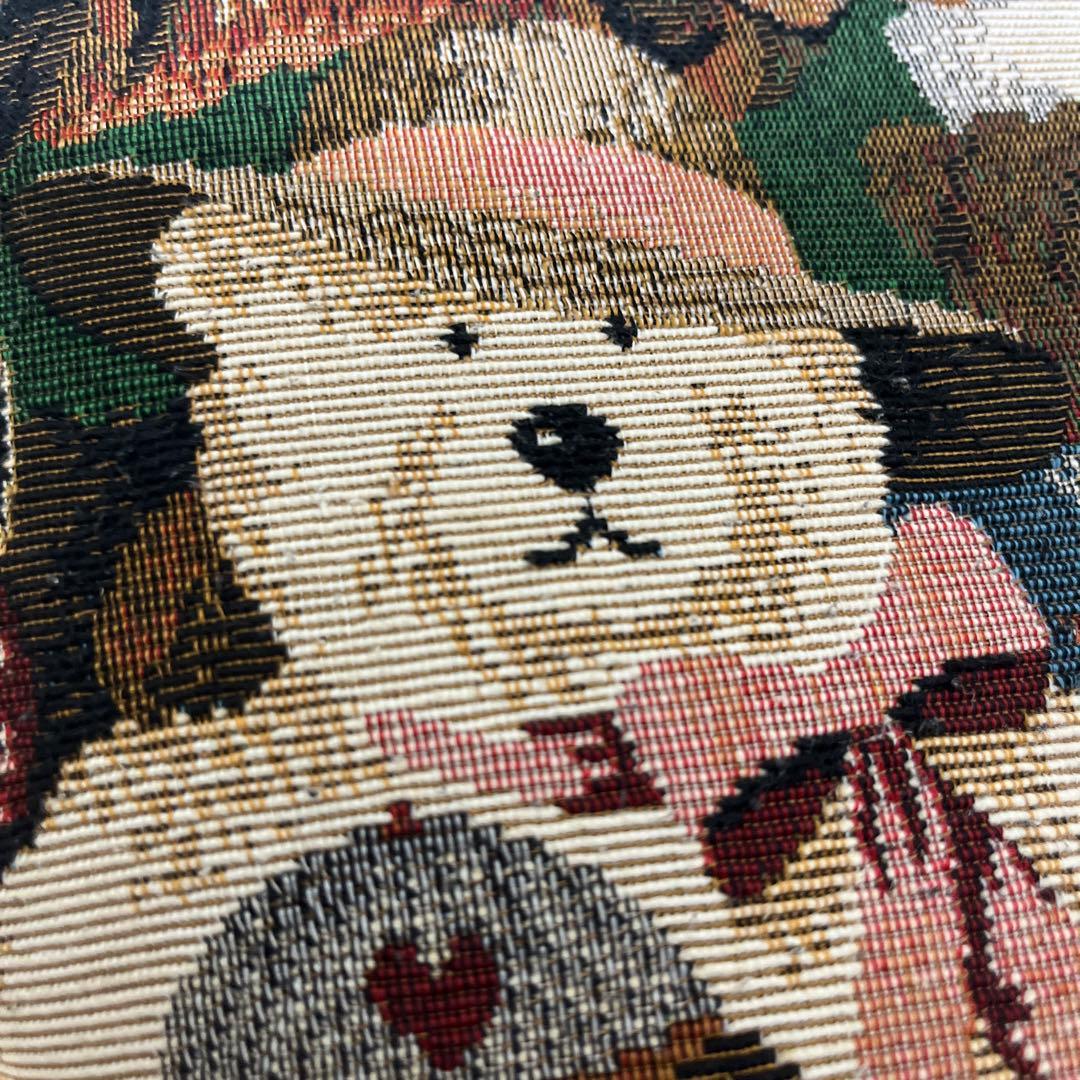 イタリア製？　ゴブラン織　ミニスツール　熊　猫足　ミニチェアー