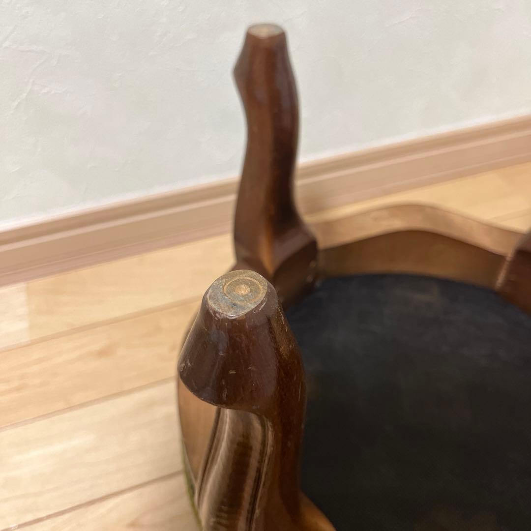 イタリア製？　ゴブラン織　ミニスツール　熊　猫足　ミニチェアー