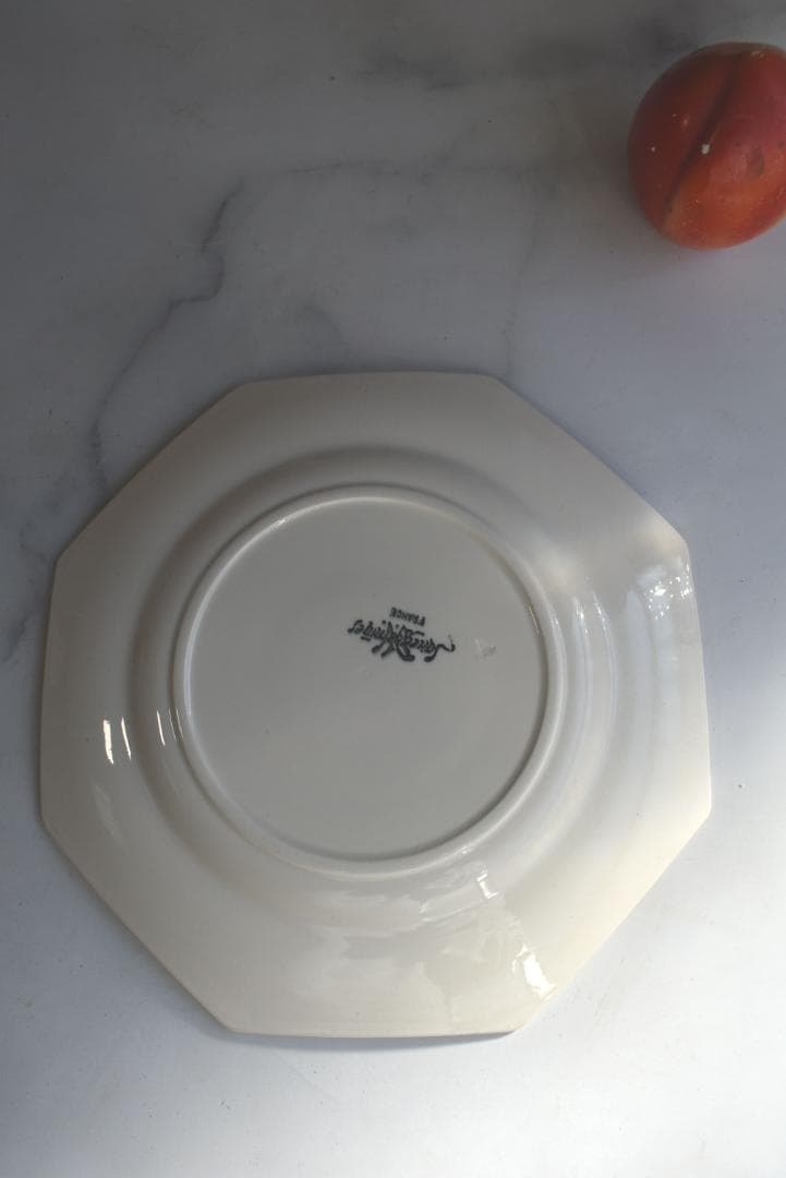 超美品サルグミンヌ　オクトゴナル　デセール皿　フランスアンティーク