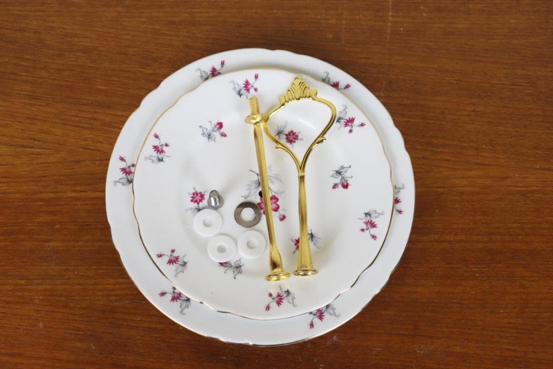 お値下げ　シェリー チャーム 　2段ケーキスタンド　イギリス　ヴィンテージ