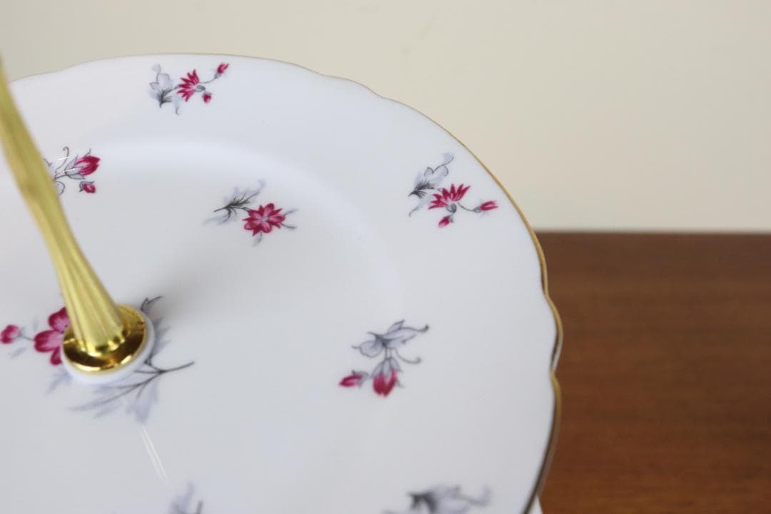 お値下げ　シェリー チャーム 　2段ケーキスタンド　イギリス　ヴィンテージ