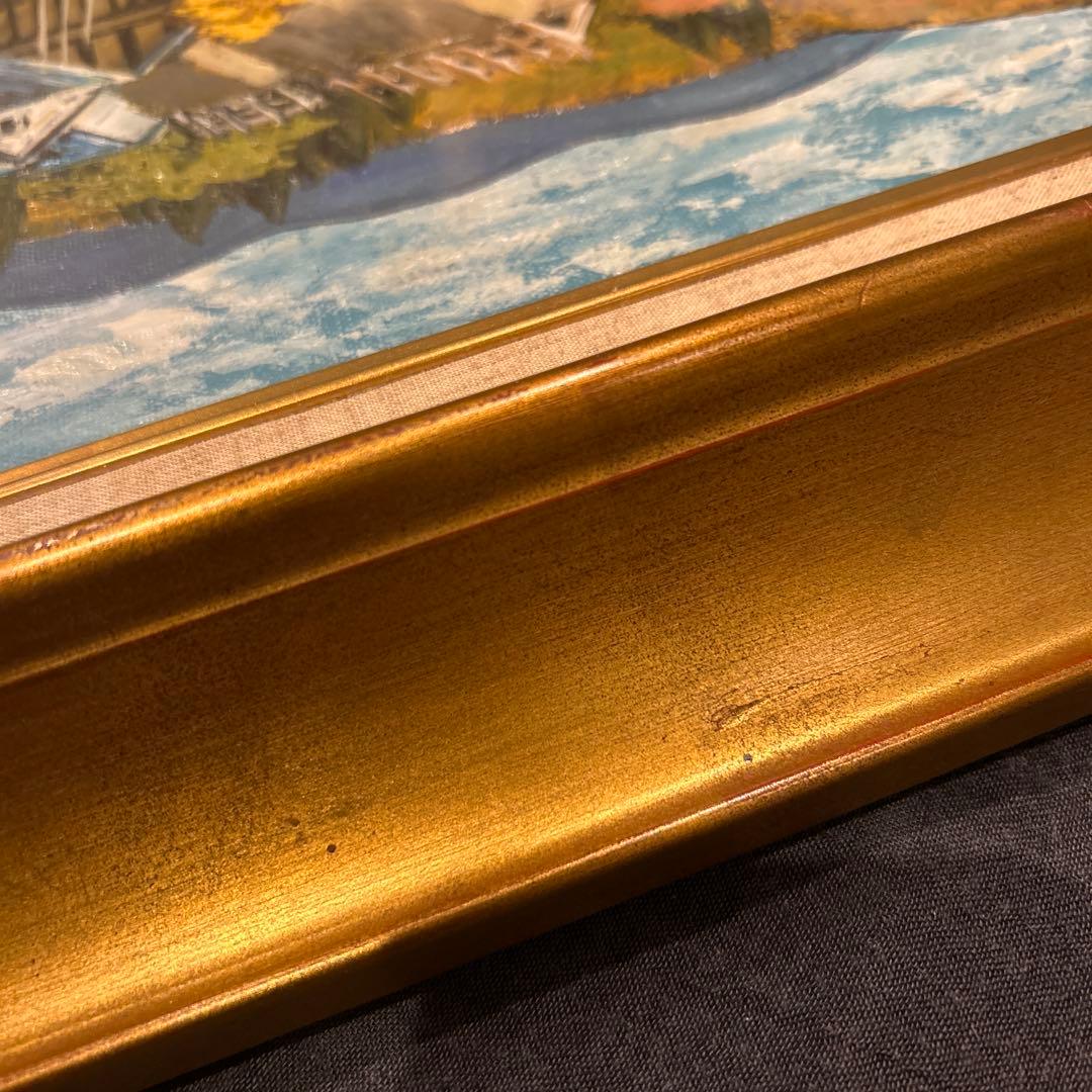 新品 油彩額縁 油絵入り 風景画 リメイク・再利用向け 店舗在庫