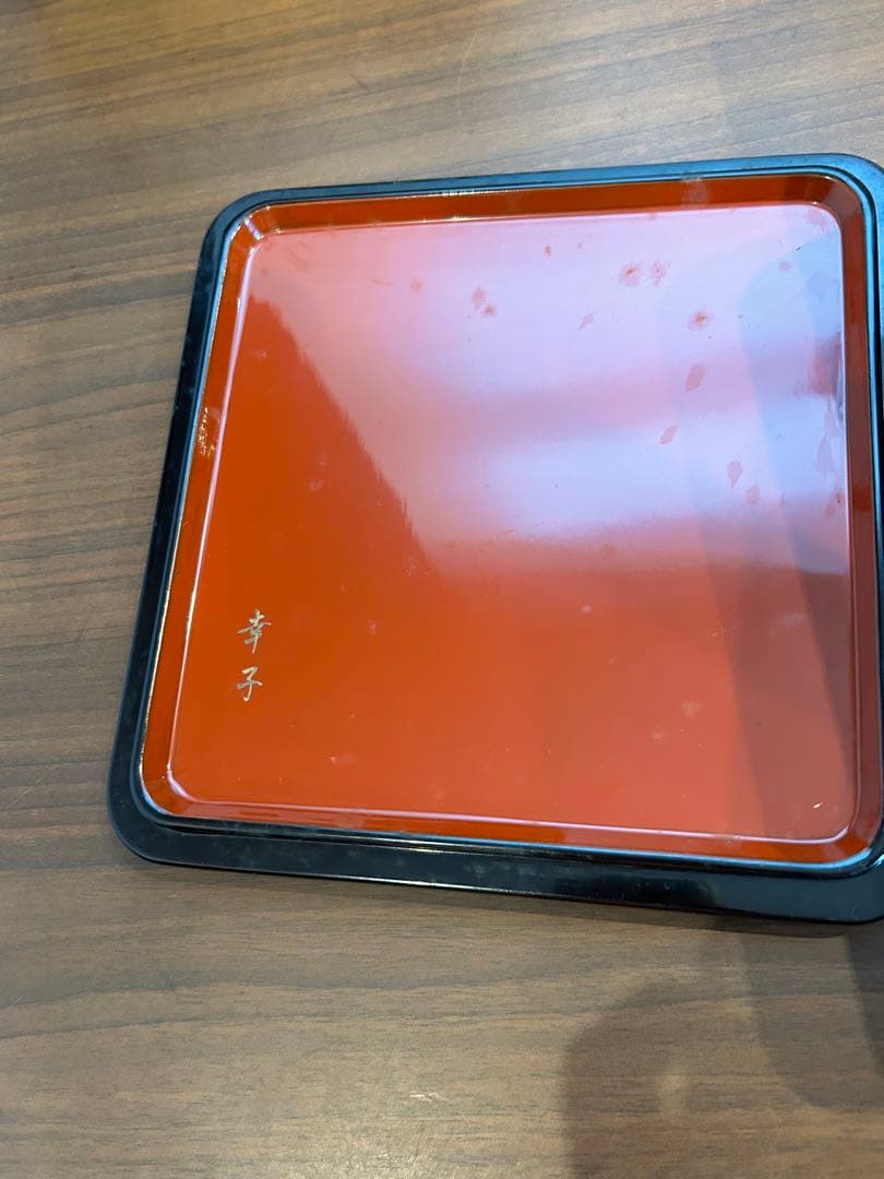 輪島塗　6.5寸\"2段重箱　菊彫り詰め沈金　長期保管品　2個セット