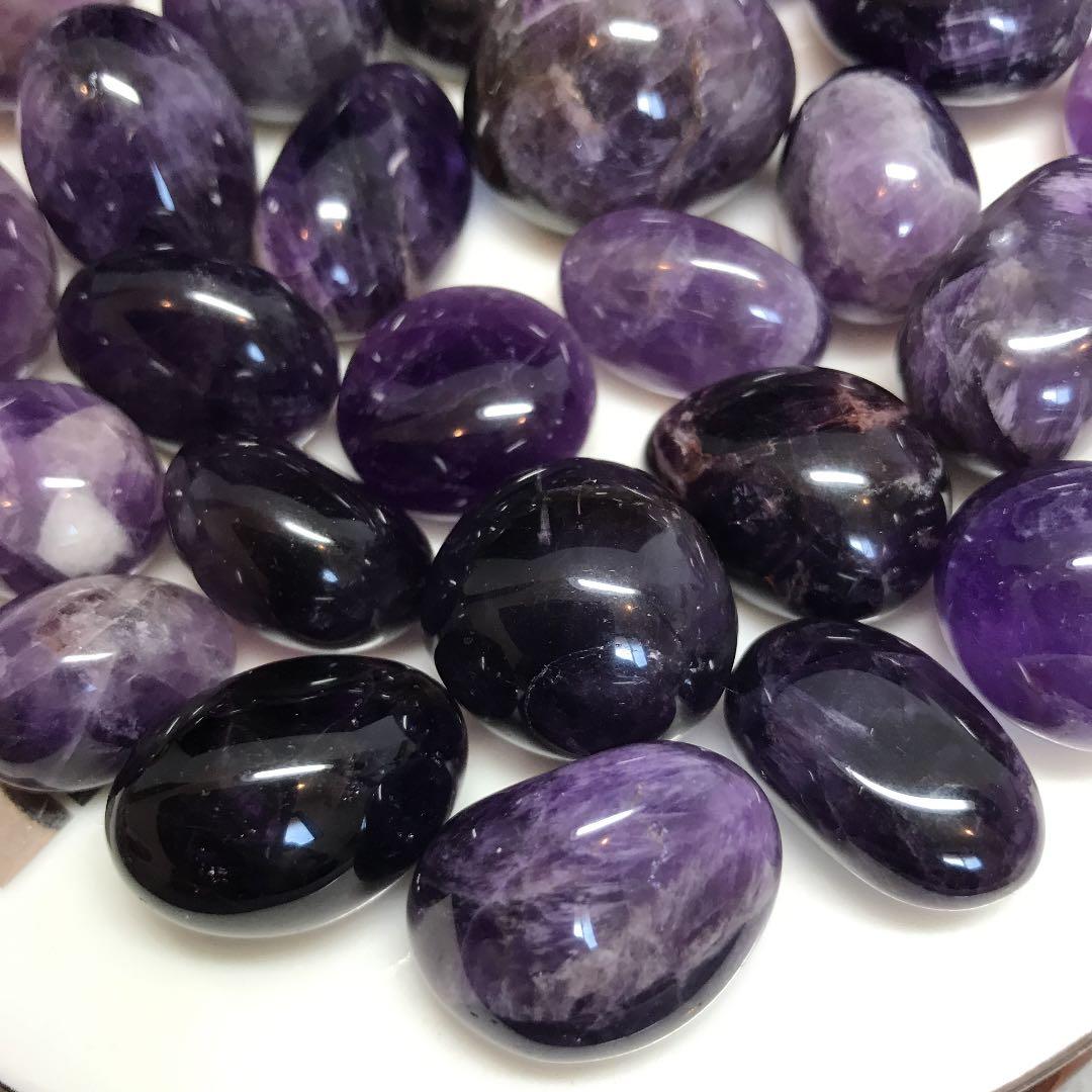 300g★特選NEW★愛の守護石♡【アメジスト『紫水晶』タンブル】❤️