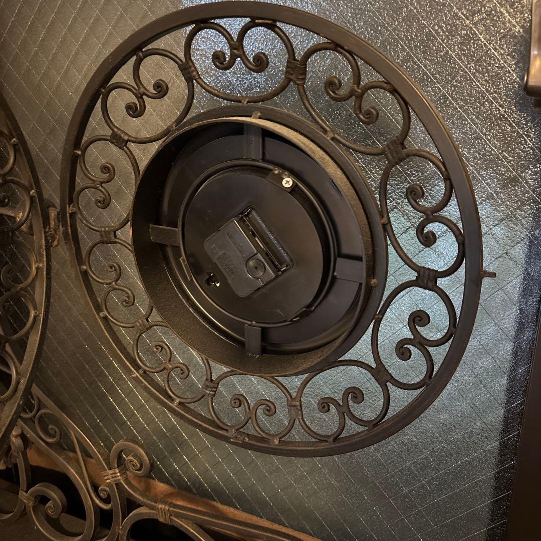 アイアン製壁掛け時計 柱時計