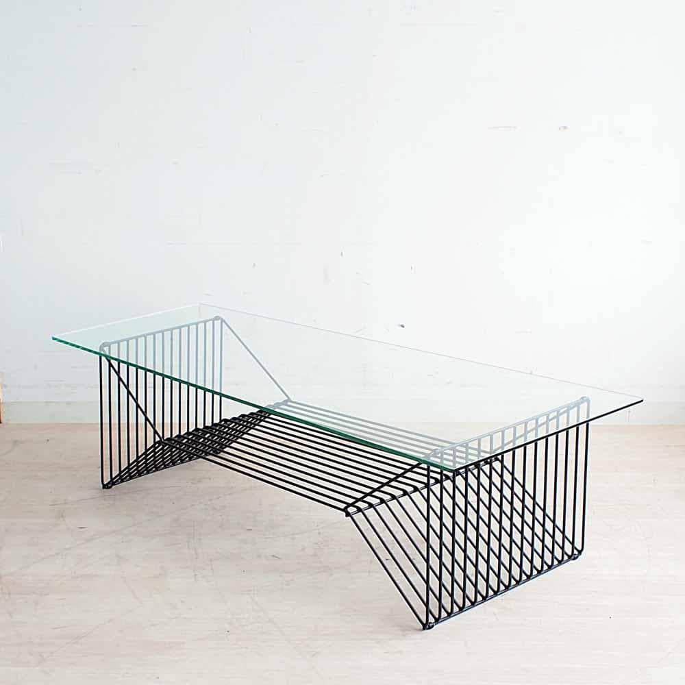 ポストモダンデザイン ガラス リビングテーブル アシンメトリー ZR24420