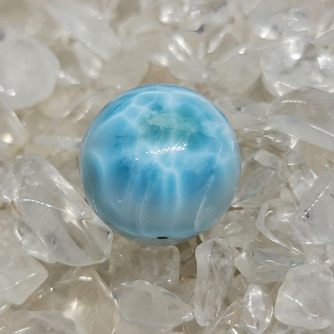 まるで地球！ 超大玉 ★ ラリマー 約17.5 mm 粒売り ①