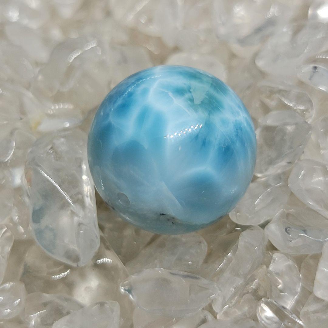 まるで地球！ 超大玉 ★ ラリマー 約17.5 mm 粒売り ①