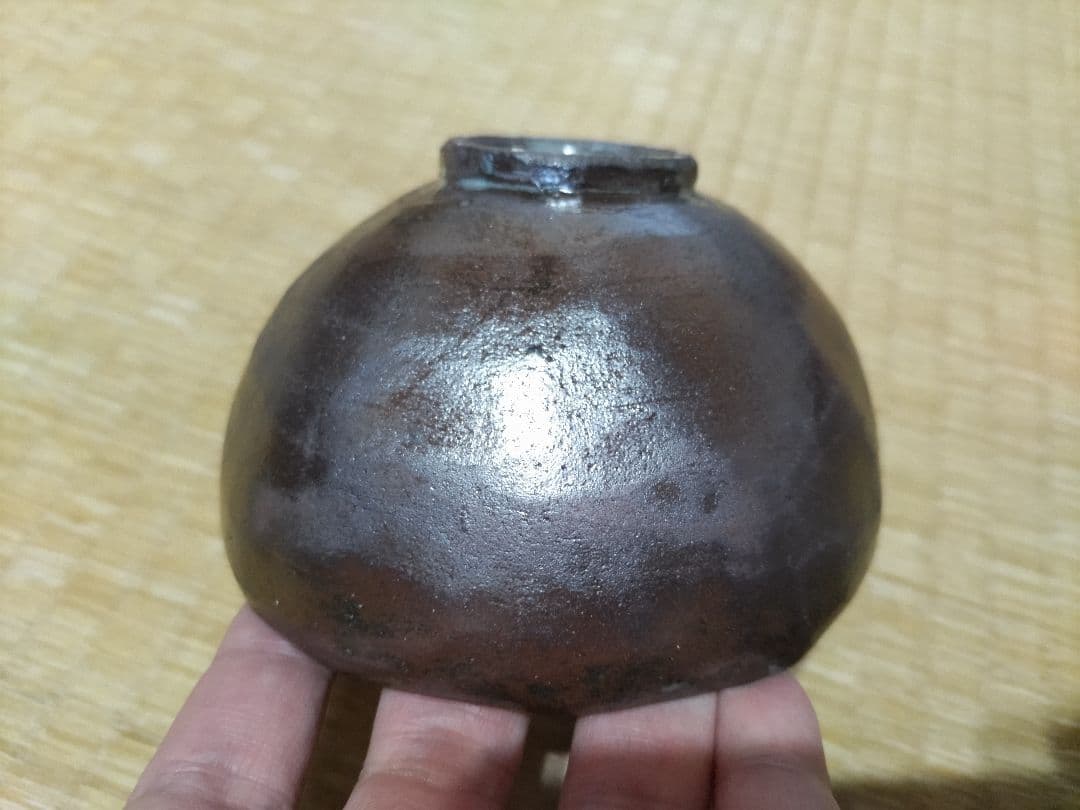 堤展子　遊兎碗　ウサギ図　茶碗　共箱・布　未使用