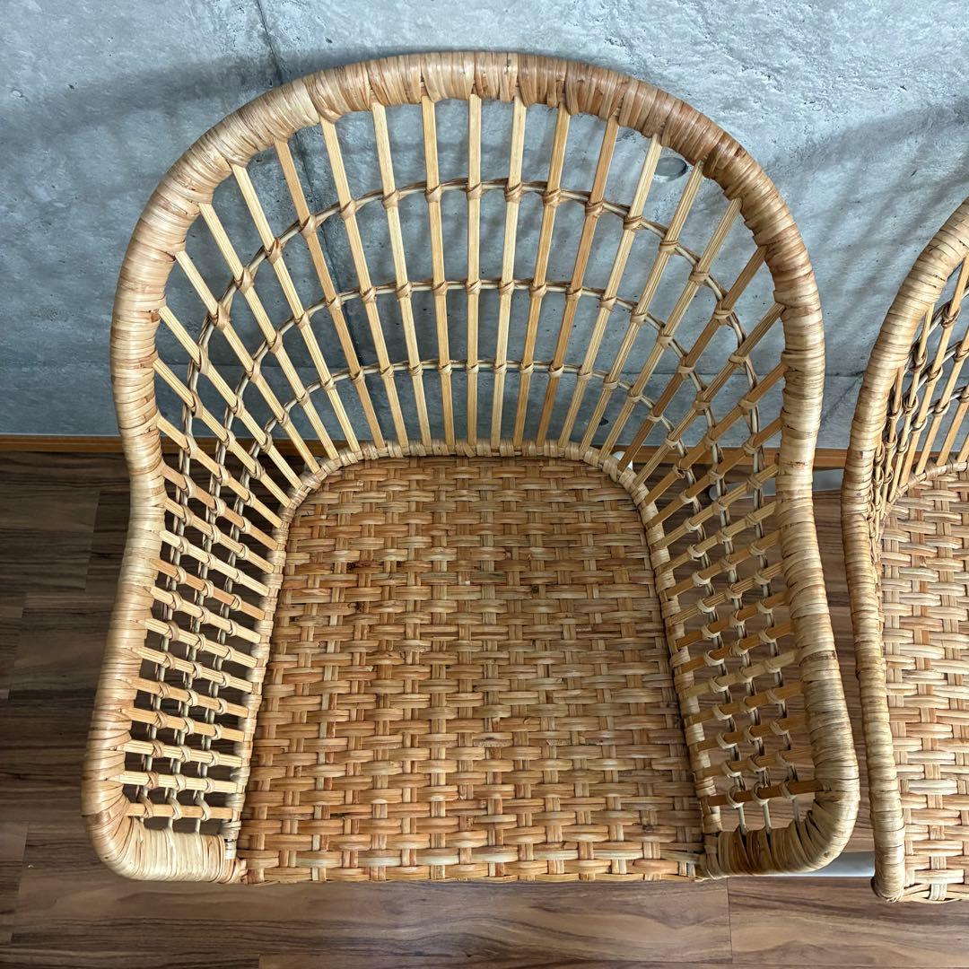 IKEA　イケア NILSOVE ニルソーヴェ チェア　ラタン　椅子　2脚セット