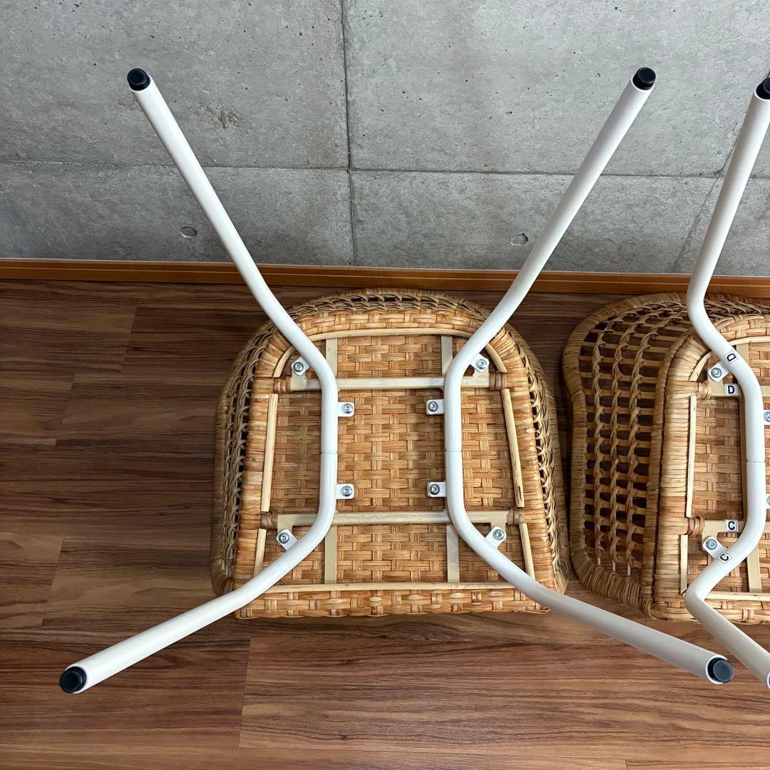 IKEA　イケア NILSOVE ニルソーヴェ チェア　ラタン　椅子　2脚セット