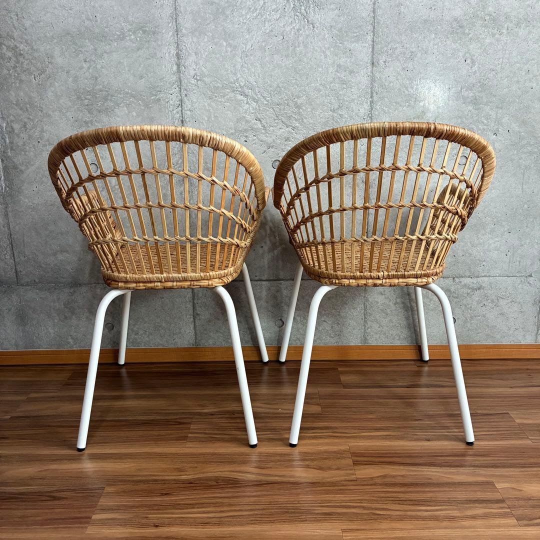 IKEA　イケア NILSOVE ニルソーヴェ チェア　ラタン　椅子　2脚セット