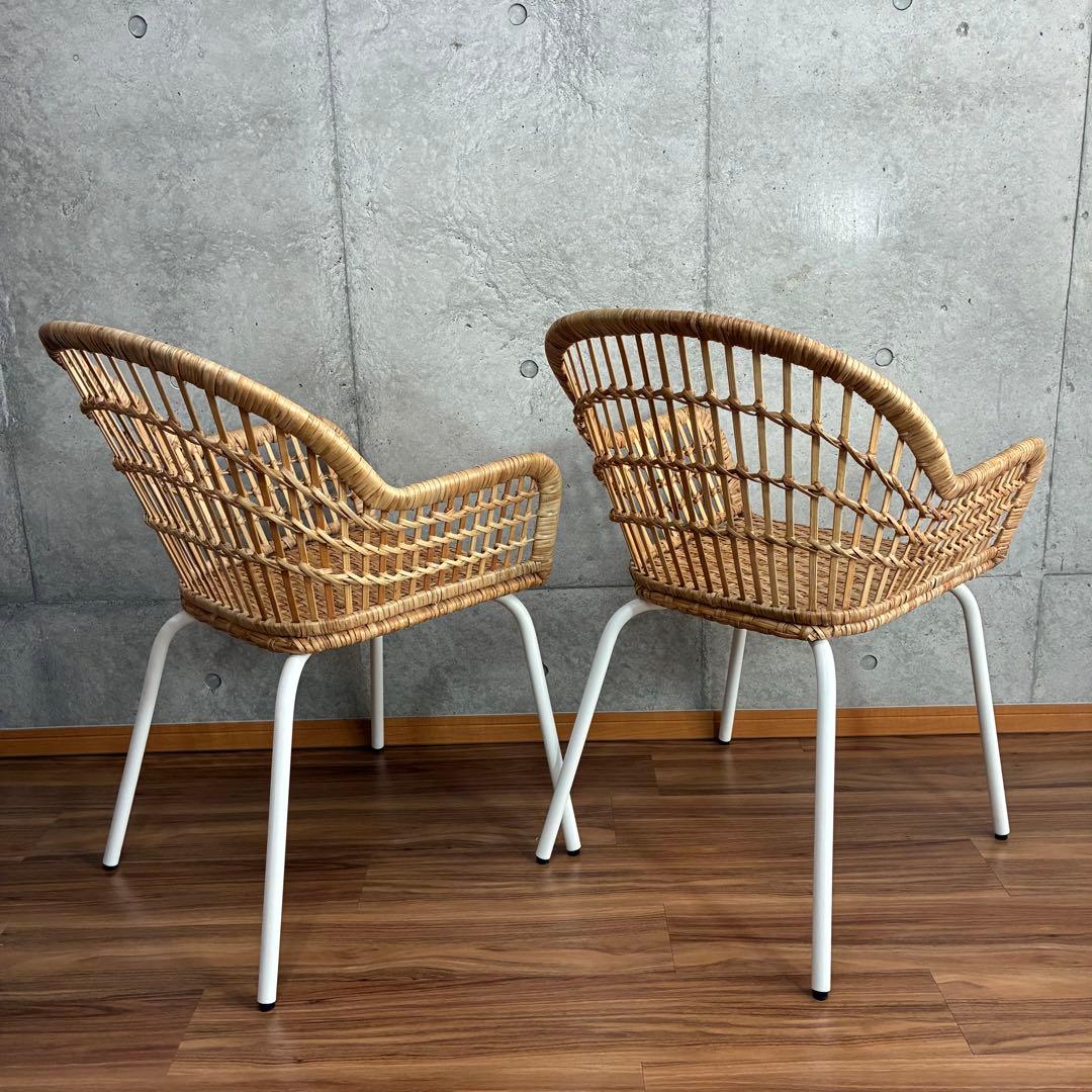 IKEA　イケア NILSOVE ニルソーヴェ チェア　ラタン　椅子　2脚セット