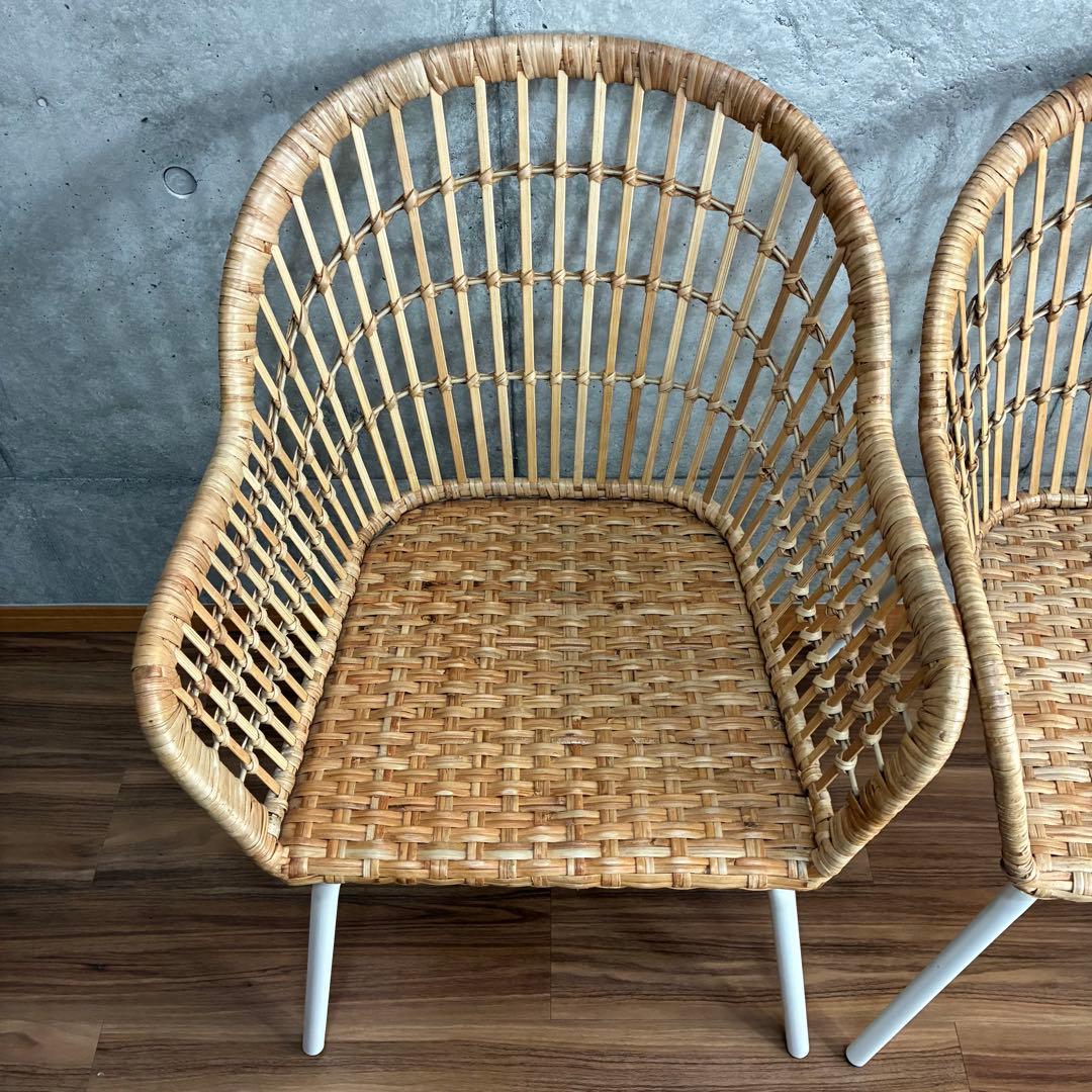 IKEA　イケア NILSOVE ニルソーヴェ チェア　ラタン　椅子　2脚セット