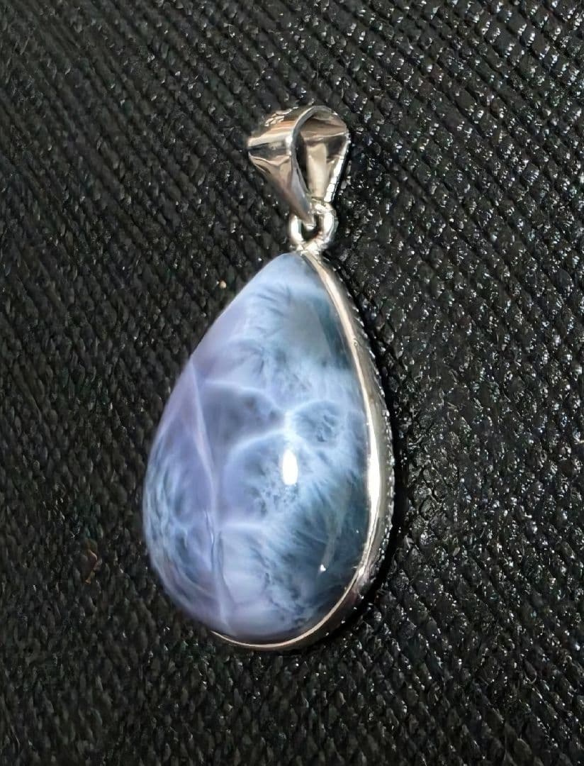 ドミニカ共和国産　ペクトライト　パープルラリマー　ペンダント　S925