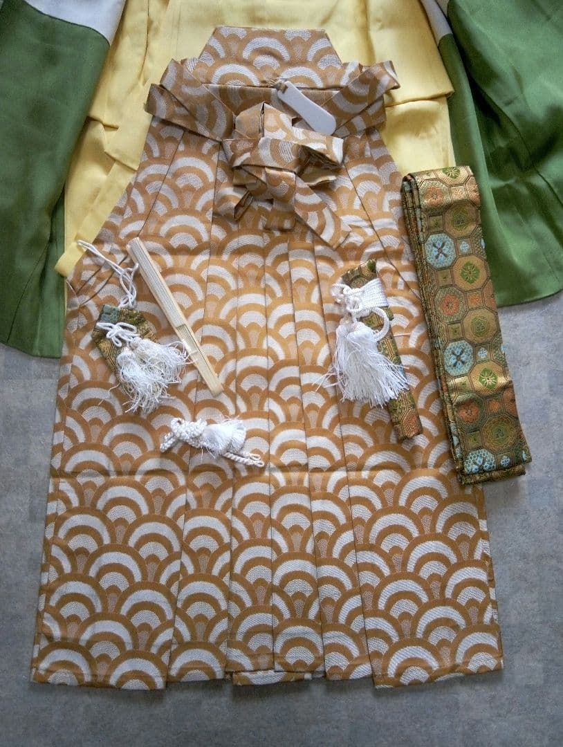 【正絹羽織、着物】七五三5歳用羽織袴セット