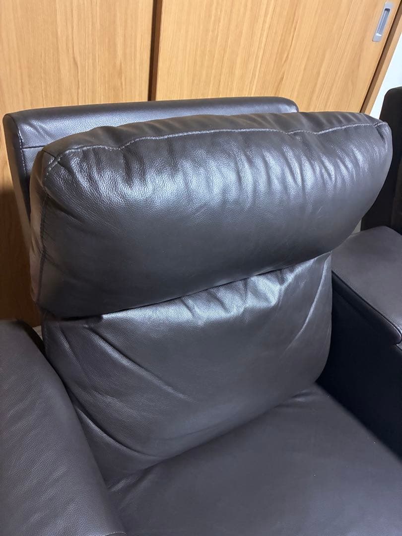 【美品】ニトリ 電動 リクライニングソファ ダークブラウン