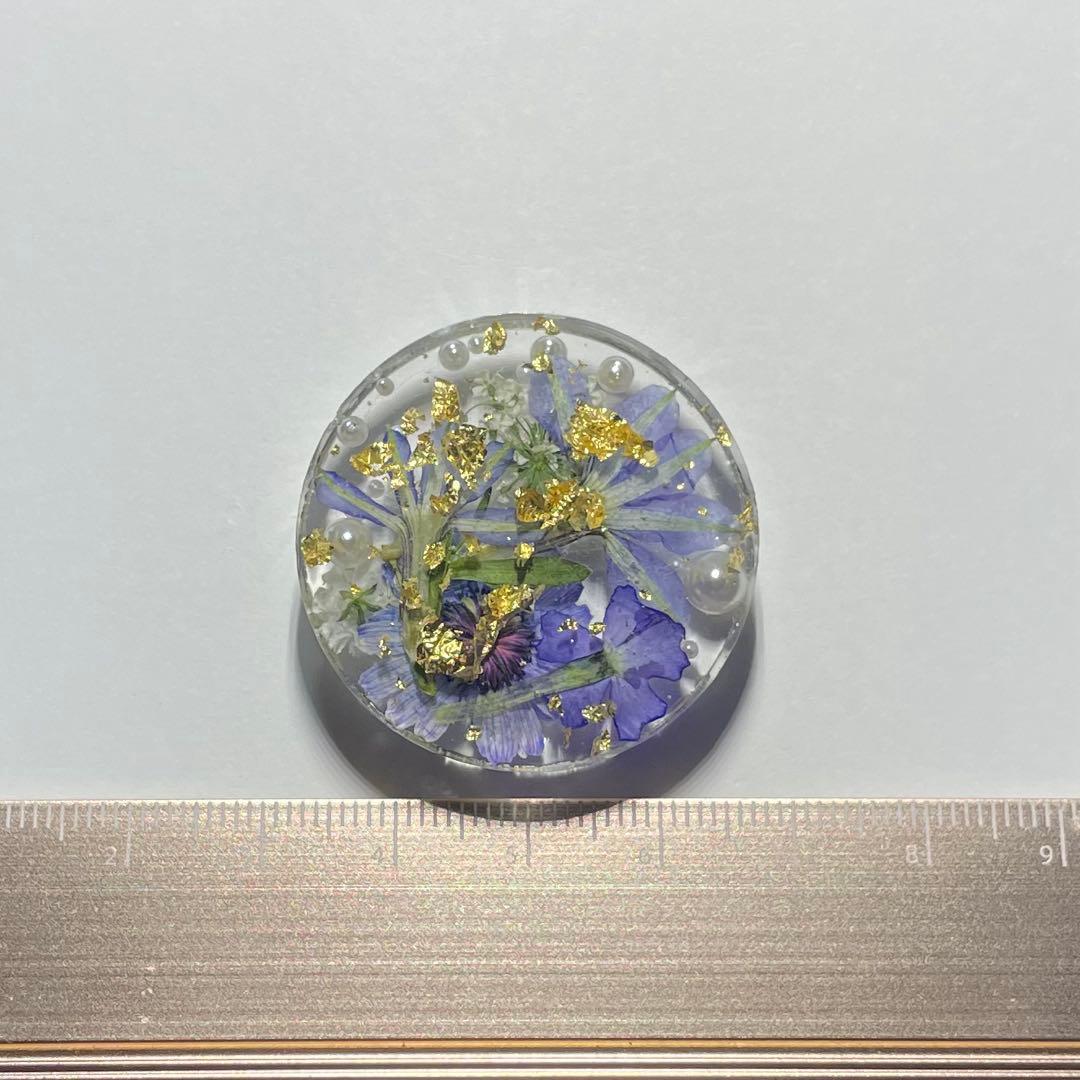 ki-24 ハンドメイド レジン ヘアゴム ブローチ ポニーフック