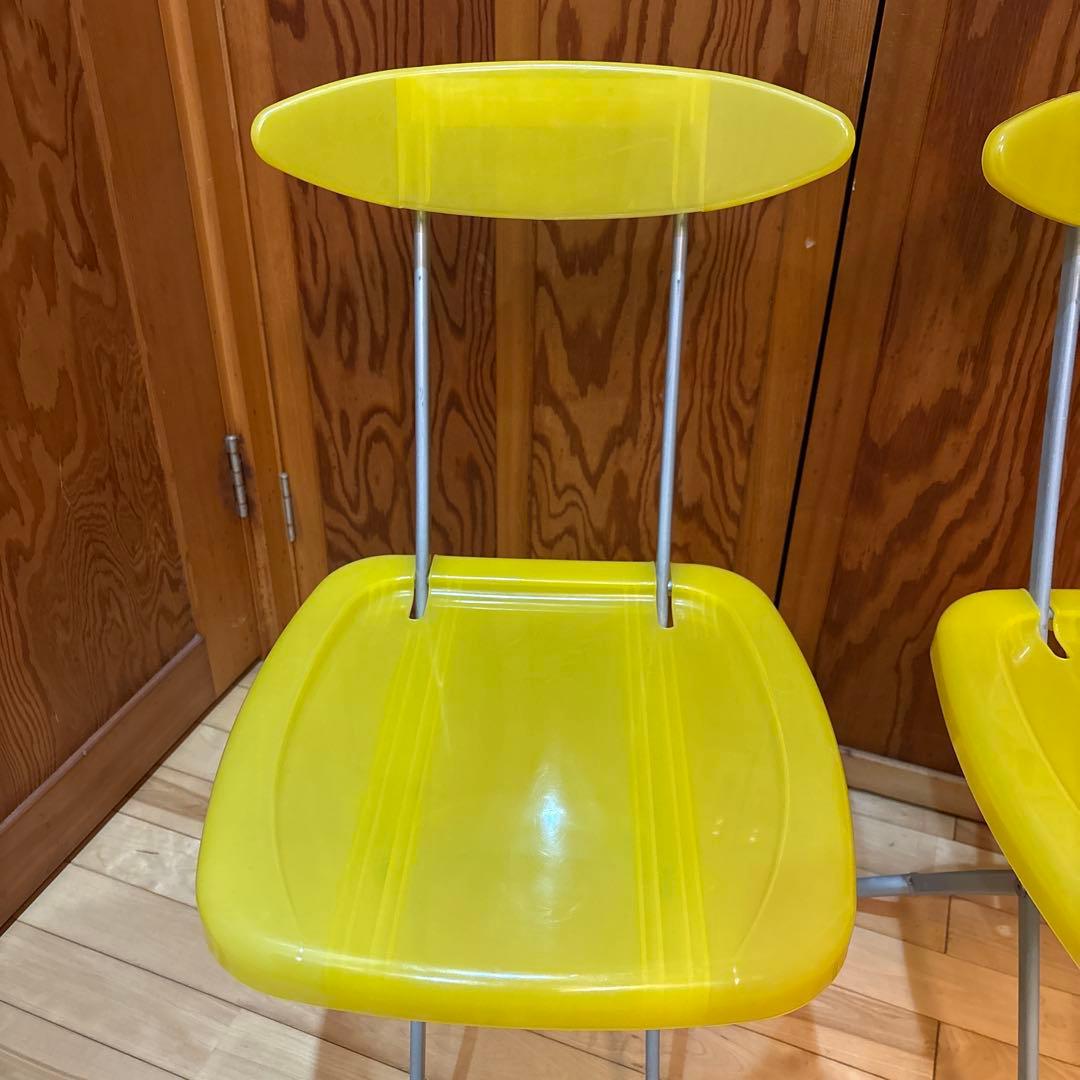 ポストモダン 90's 00's 折り畳み チェア レトロポップ 椅子 クリア