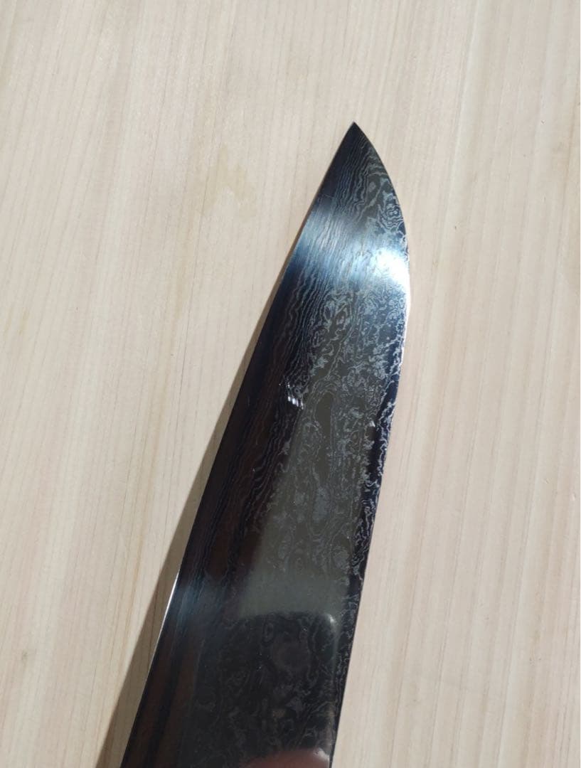 日野浦司作 ダマスカス　ATS34 牛刀　210mm