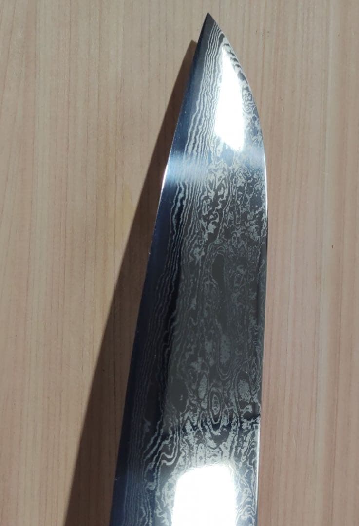 日野浦司作 ダマスカス　ATS34 牛刀　210mm