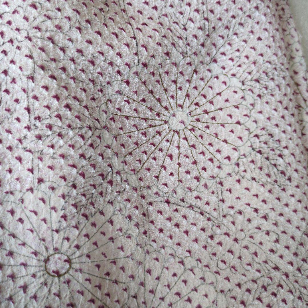 七五三３歳正絹絞りの花柄入りの被布（中綿無し）