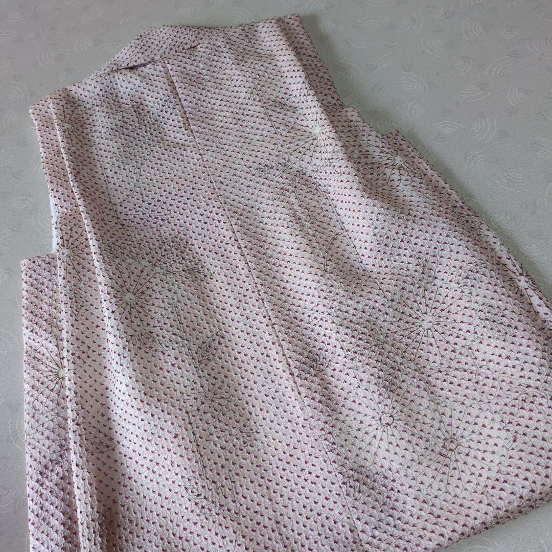 七五三３歳正絹絞りの花柄入りの被布（中綿無し）