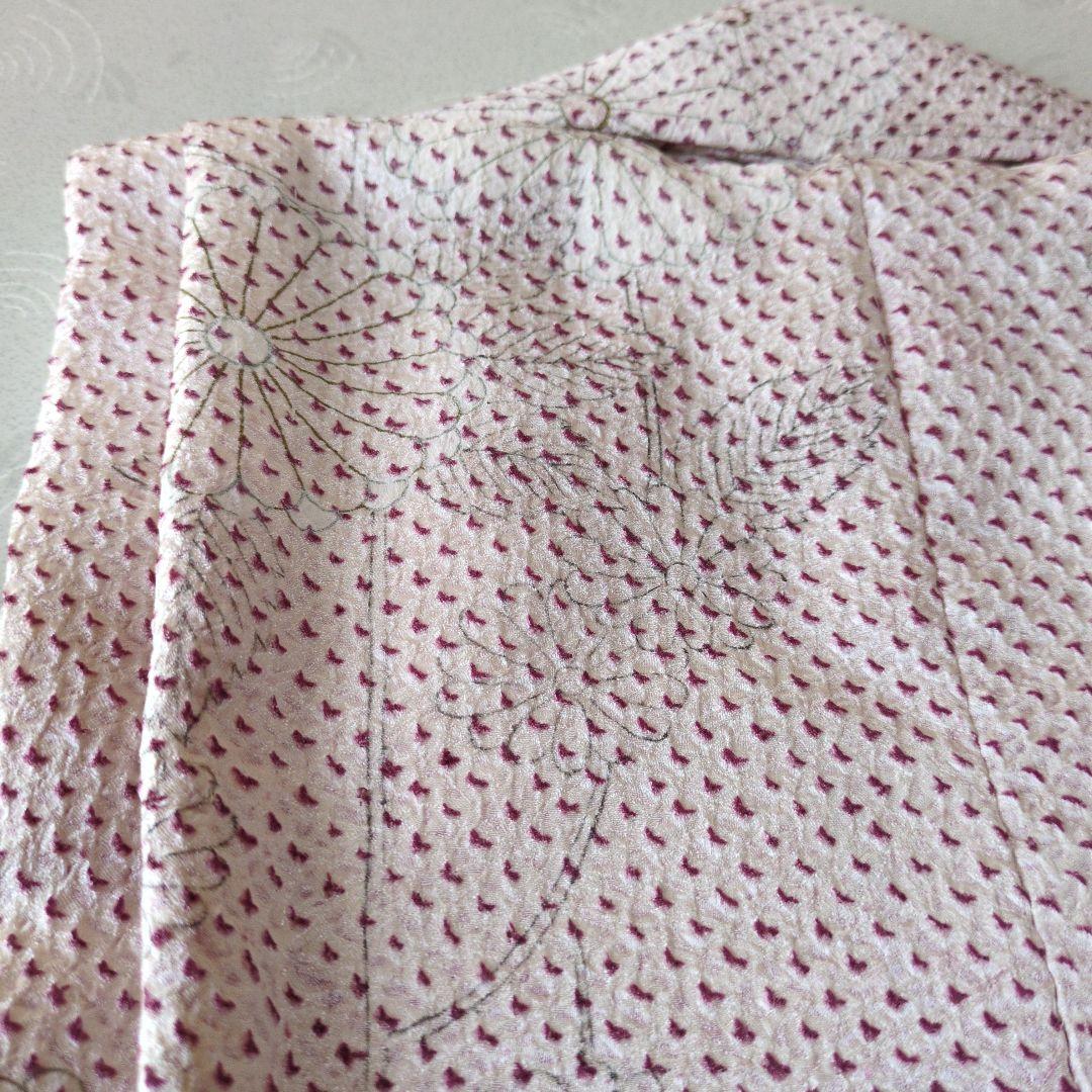 七五三３歳正絹絞りの花柄入りの被布（中綿無し）