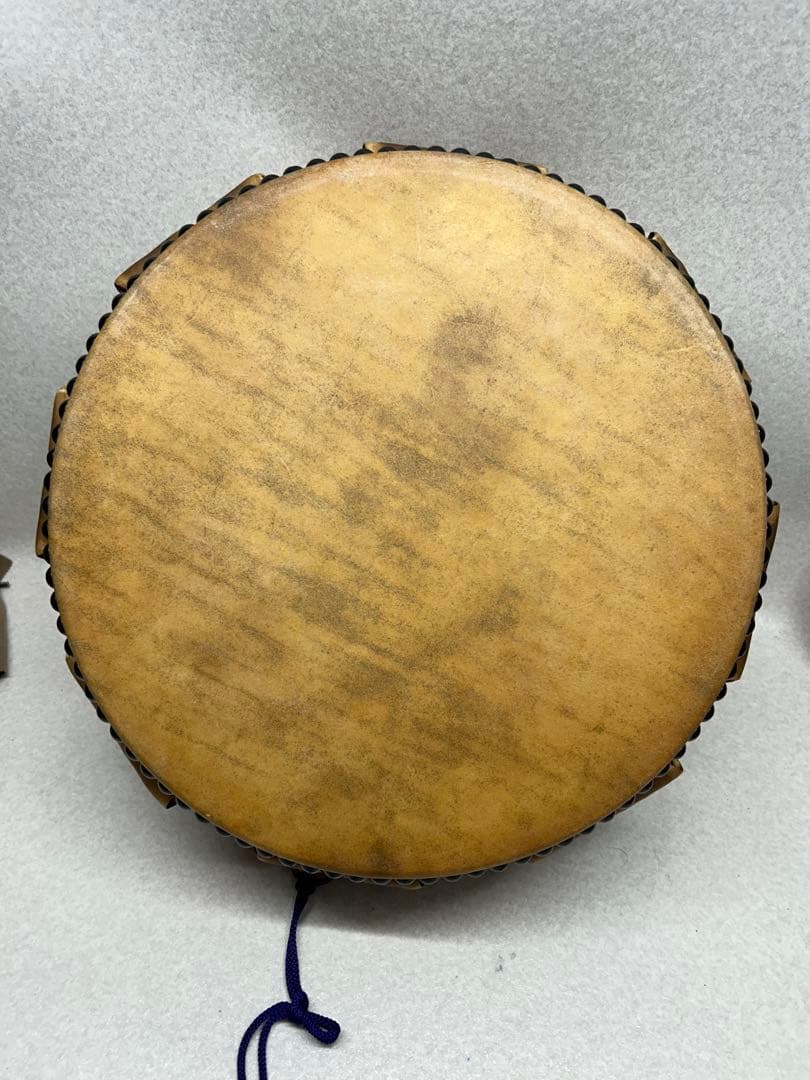 EF）平太鼓 和太鼓 平胴 本革 バチ 固定台 セット