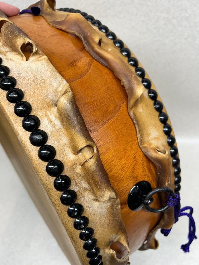 EF）平太鼓 和太鼓 平胴 本革 バチ 固定台 セット