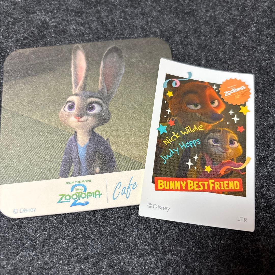 パウバート ズートピア2 オーマイカフェ 紙コースター＆ステッカー