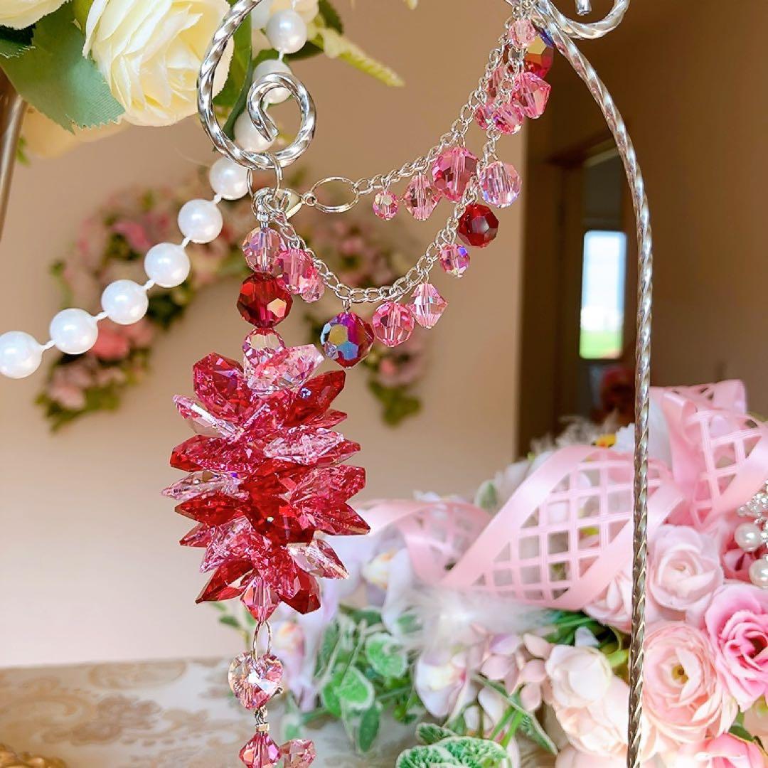 ☆かおmama☆様♡*.スワロフスキー♡シャンデリア付きスタンドサンキャッチャー