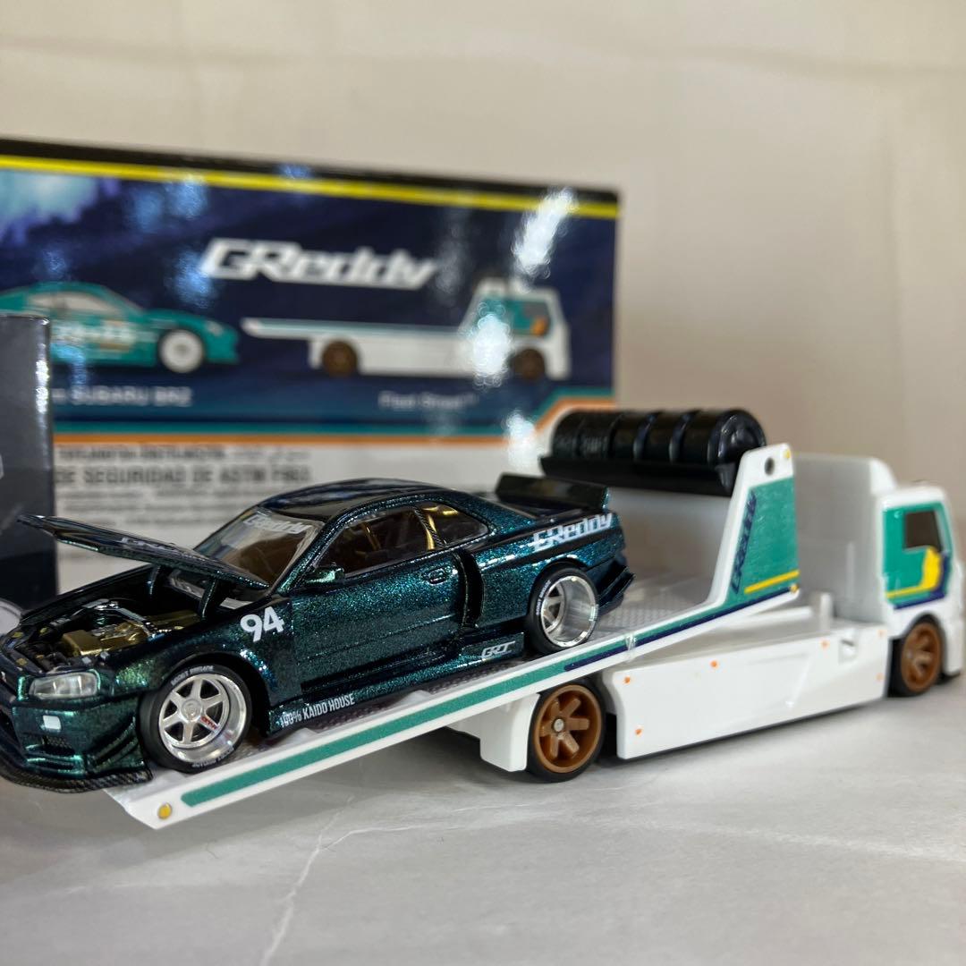 MINI GT☆街道ハウス／ホットウィール ⭐️グレッティ日産34R／積載車