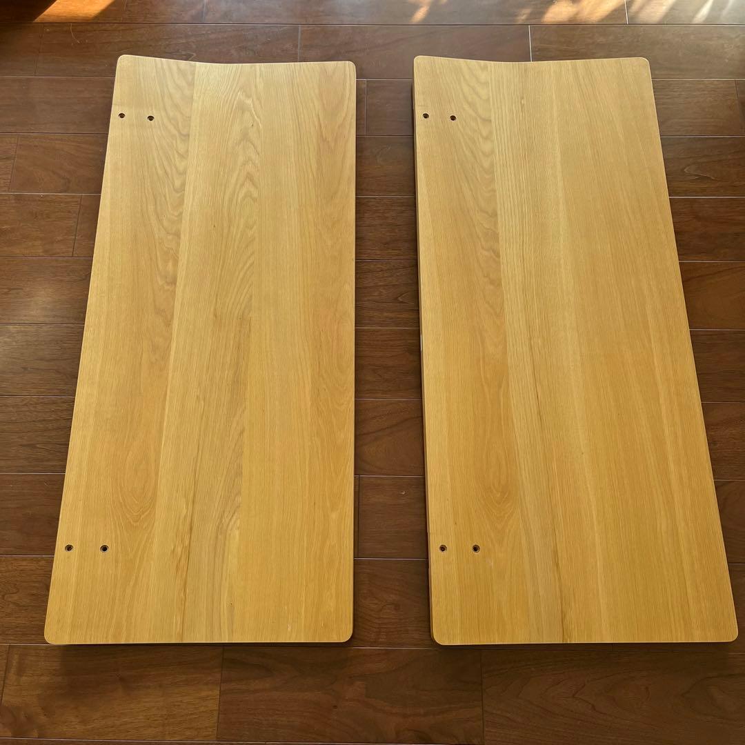 無印】旧 木製ベッドフレーム用 ヘッドボード セミダブル オーク材 2個