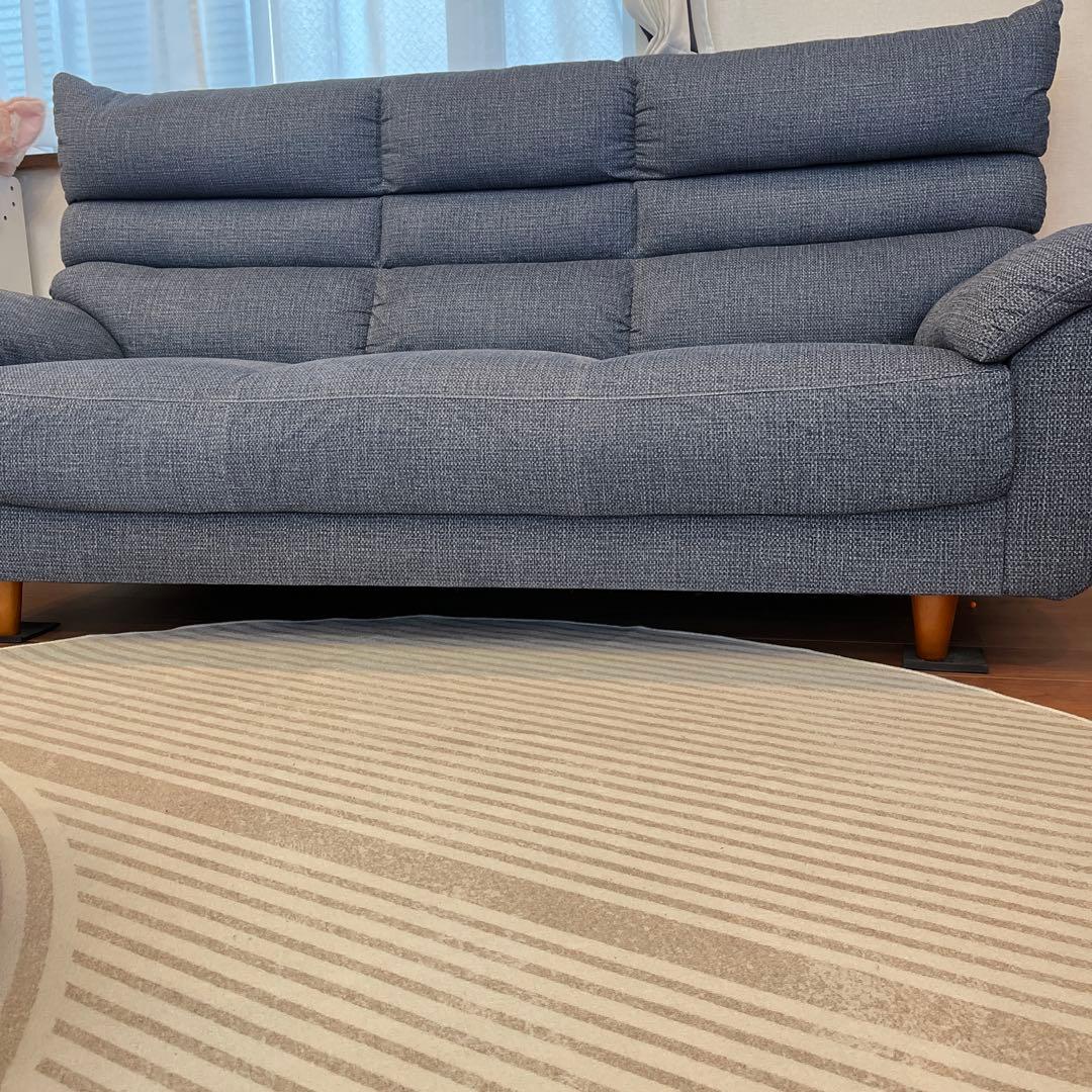 3人掛ソファ シアン　東京インテリア　ネイビー