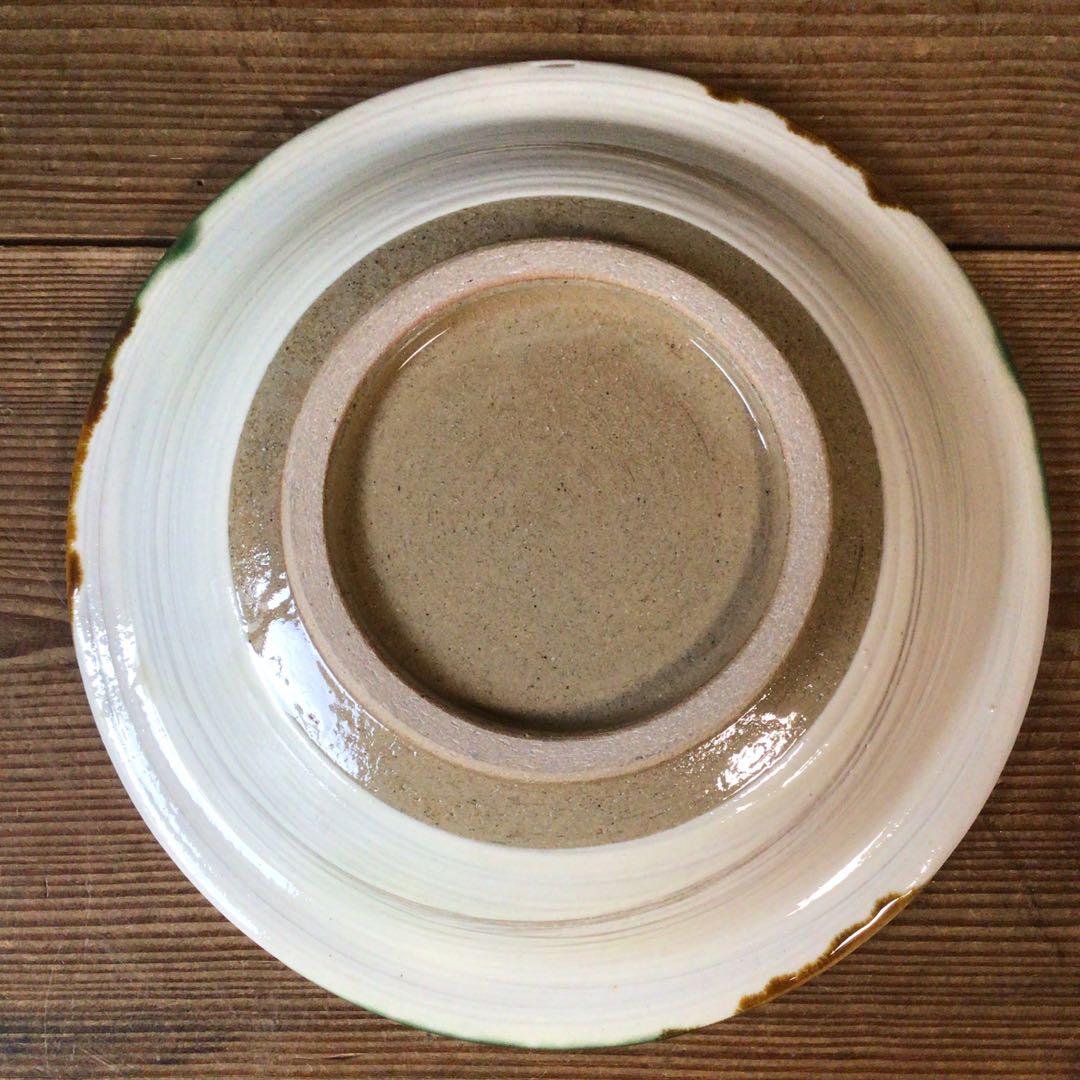 No4079 出西窯 干支文 二彩皿 3枚 丑寅戌 出雲 陶芸 民藝 送料無料