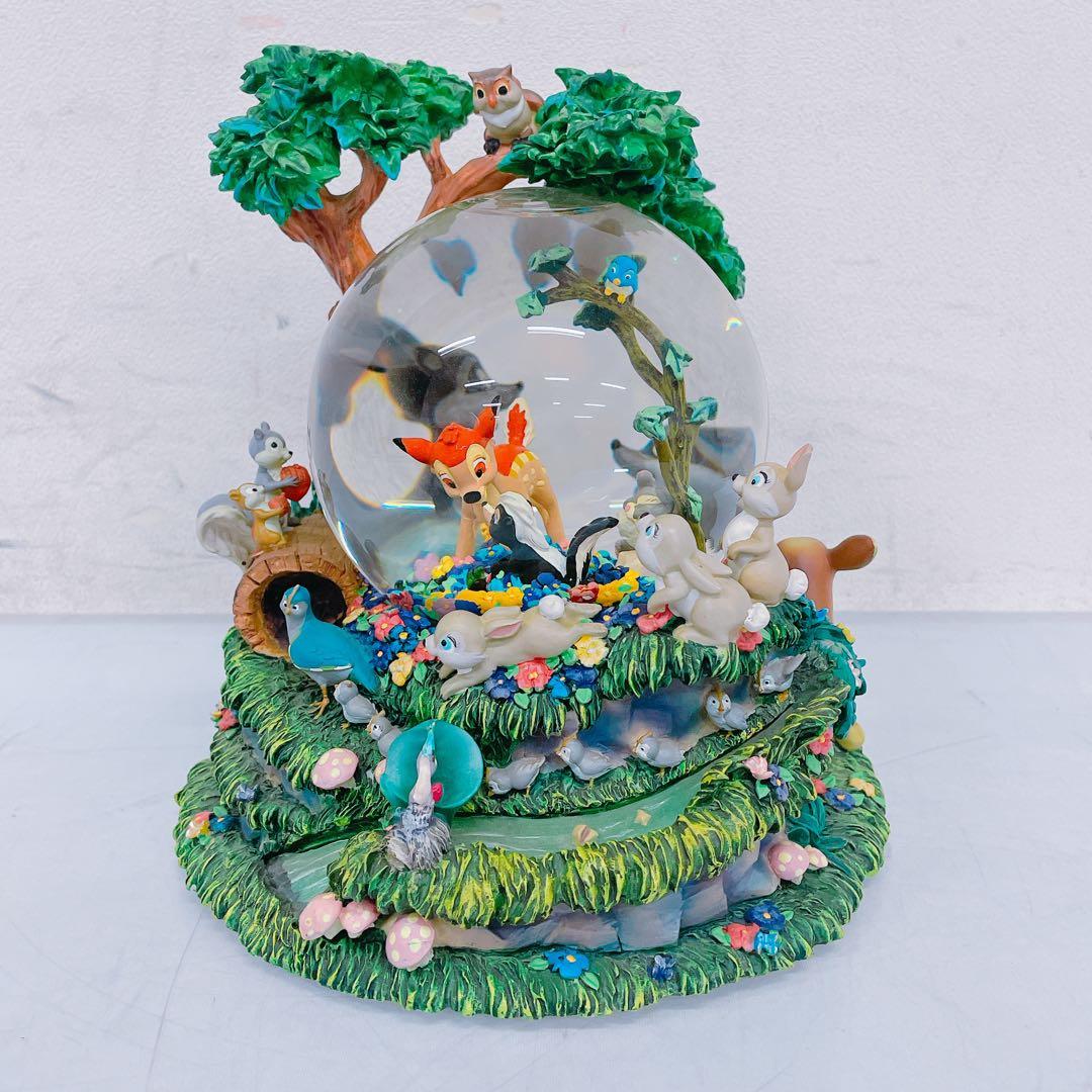 4FM80 Disney ディズニー バンビ スノードーム オルゴール 雑貨
