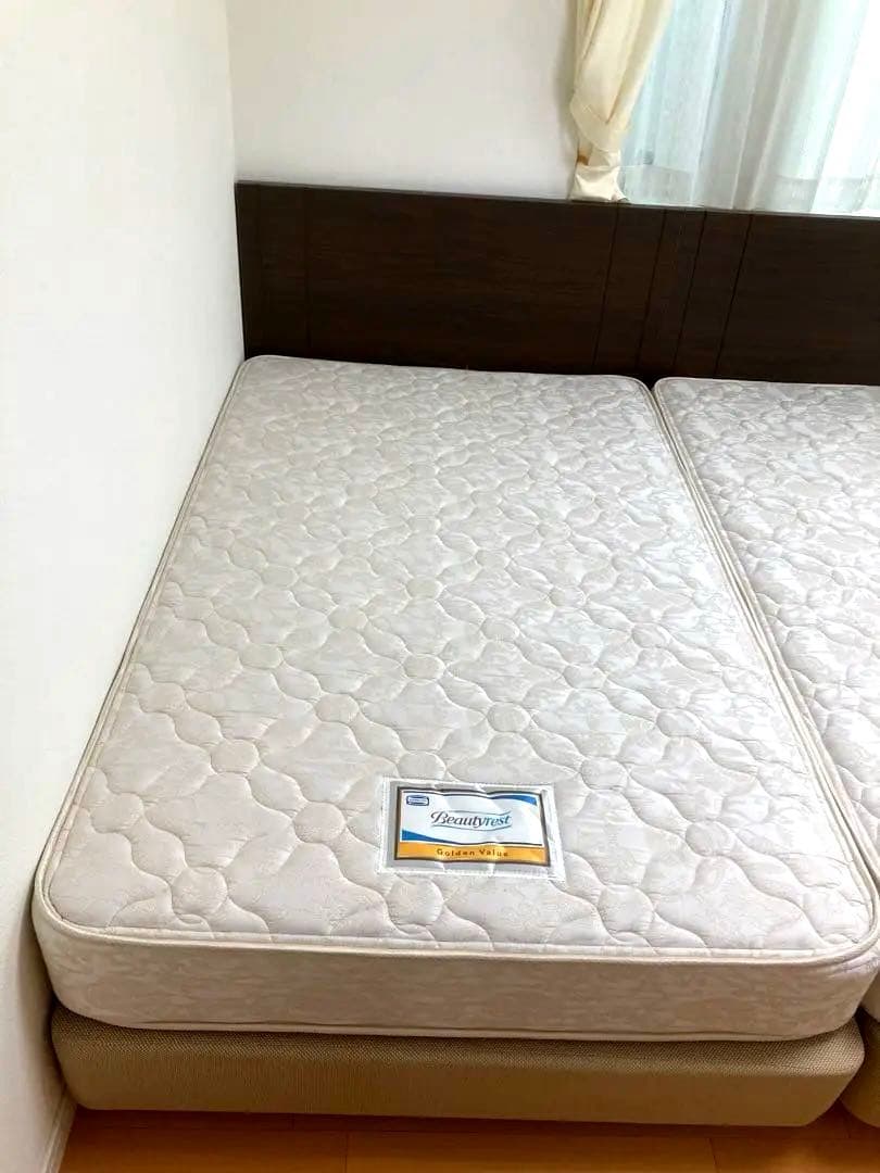 【2台同時購入①】SIMMONSシモンズ セミダブルマットレス&ベッドフレーム