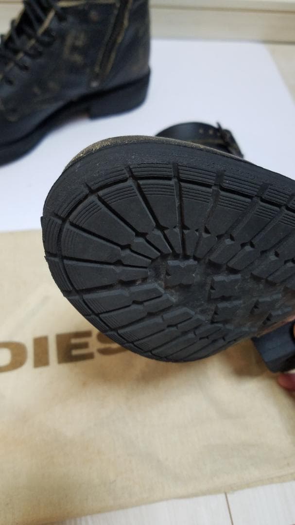 DIESEL ミリタリーブーツ ブラック カモフラージュ