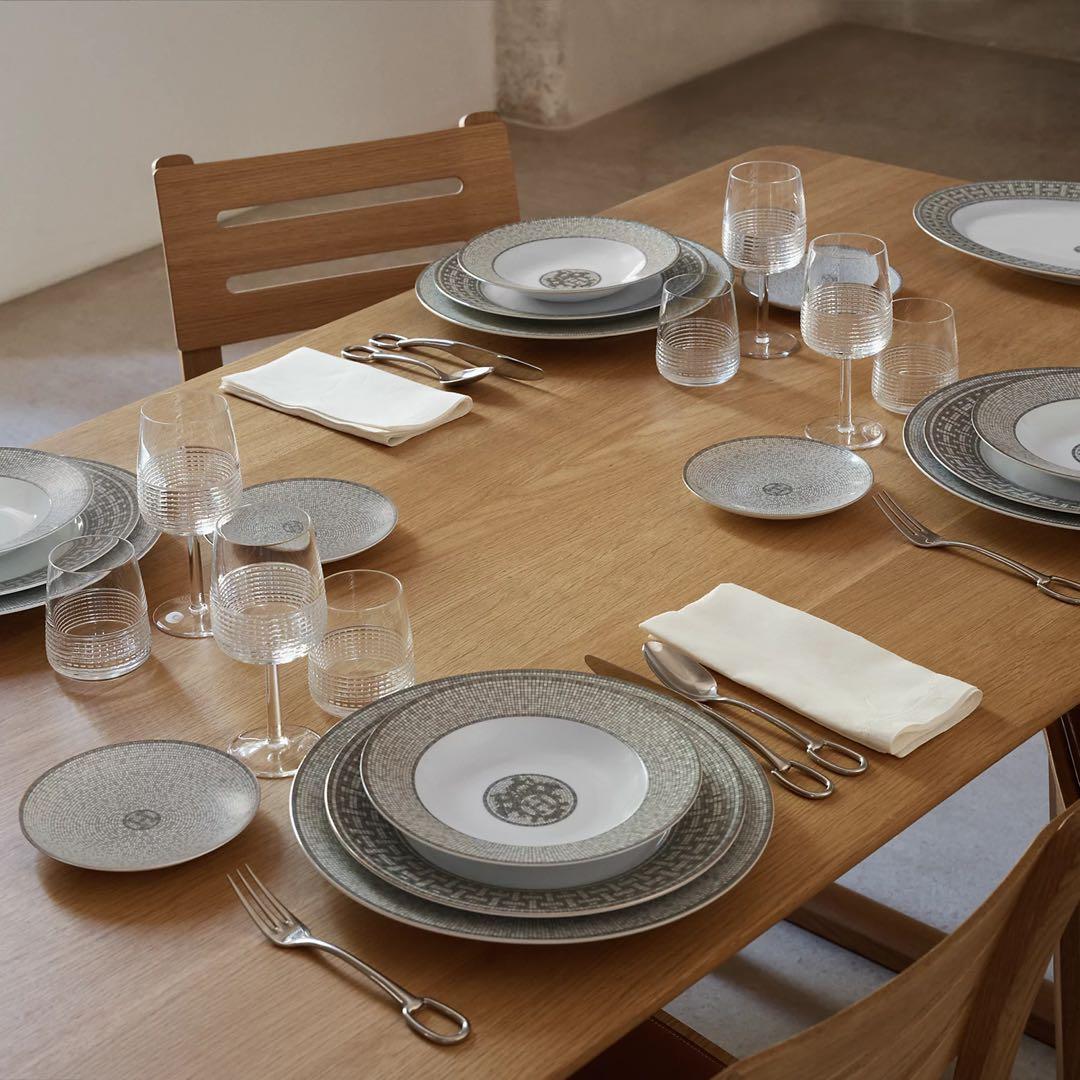 エルメス　デザートプレート 〈モザイク 24〉 プラチナ 2枚　新品未使用品