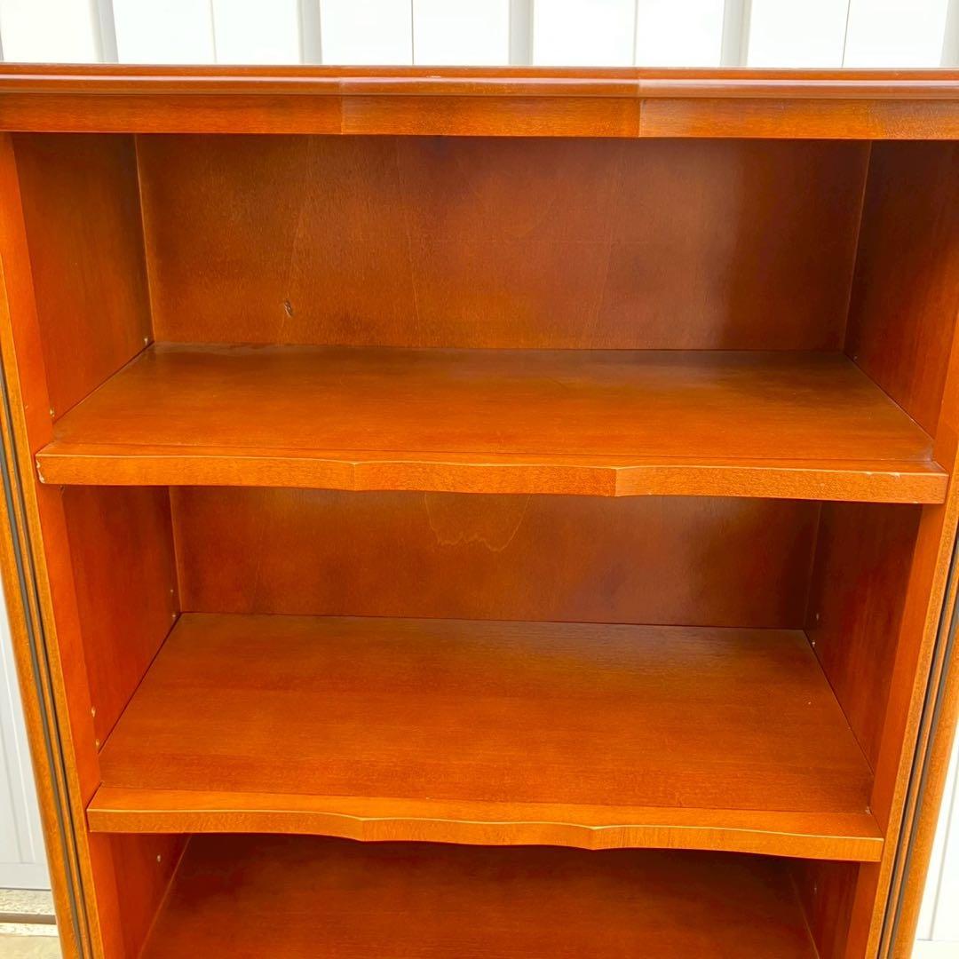 高級 イタリア家具 ブックケース キャビネット 輸入家具 ロココ調 猫脚