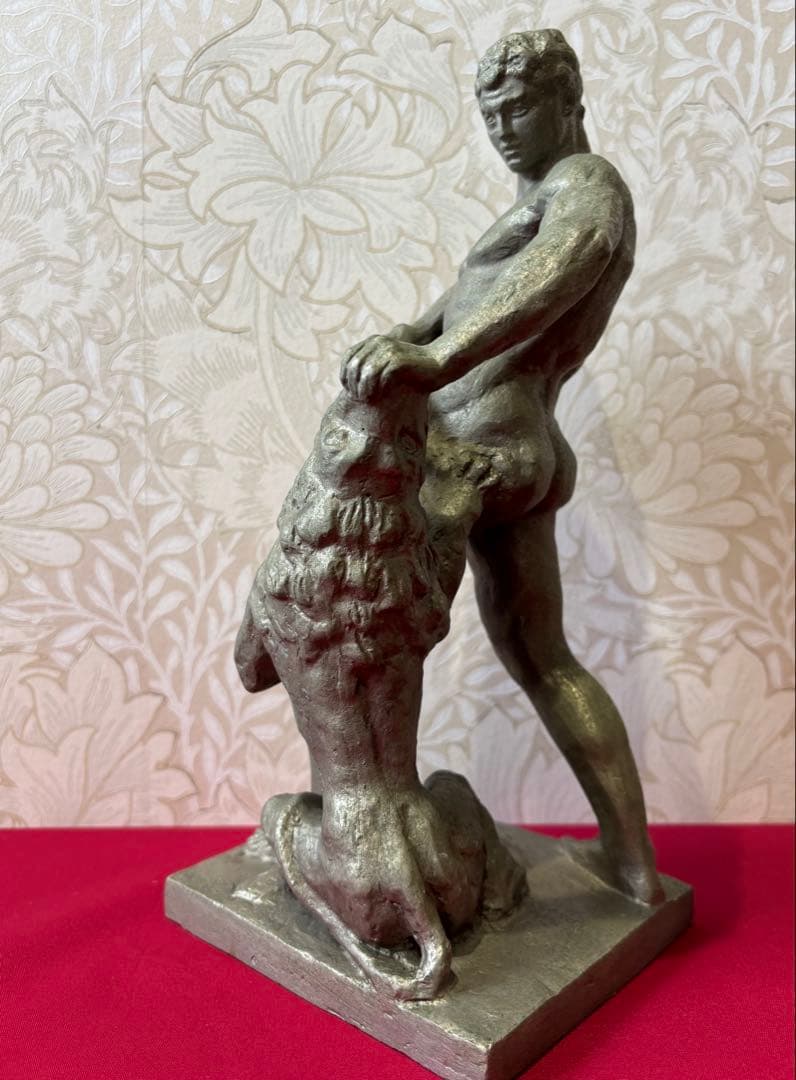 【ソ連製鋳造彫像★「獅子の口を引き裂く英雄サムソン」】 【レア】