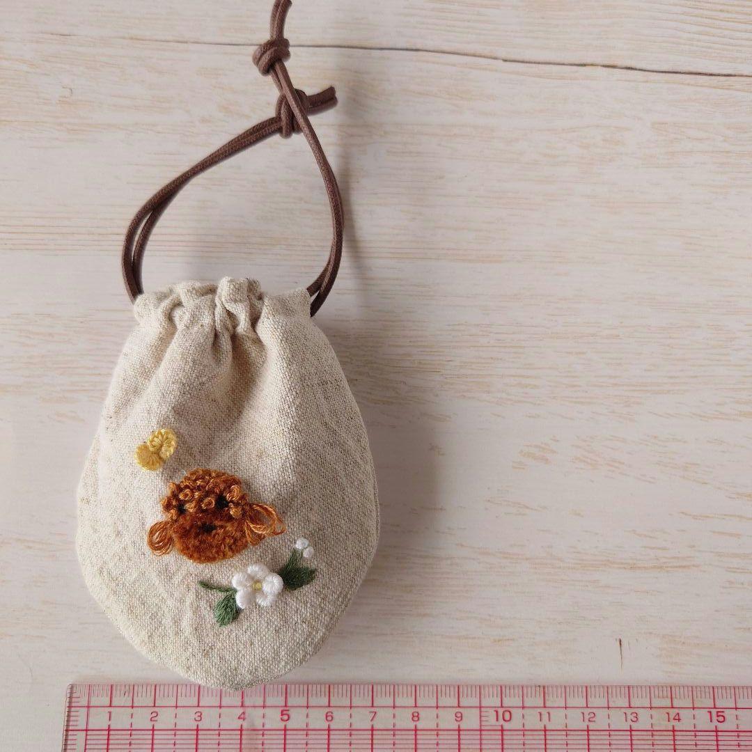 ちっちゃな巾着サシェ/詰替タイプ【プードルとジャスミン】