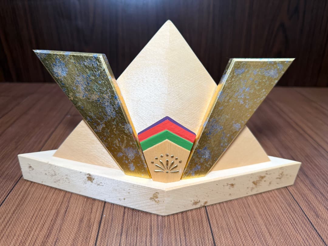 【新品】木製 兜 金箔 桐製 京都大丸で購入