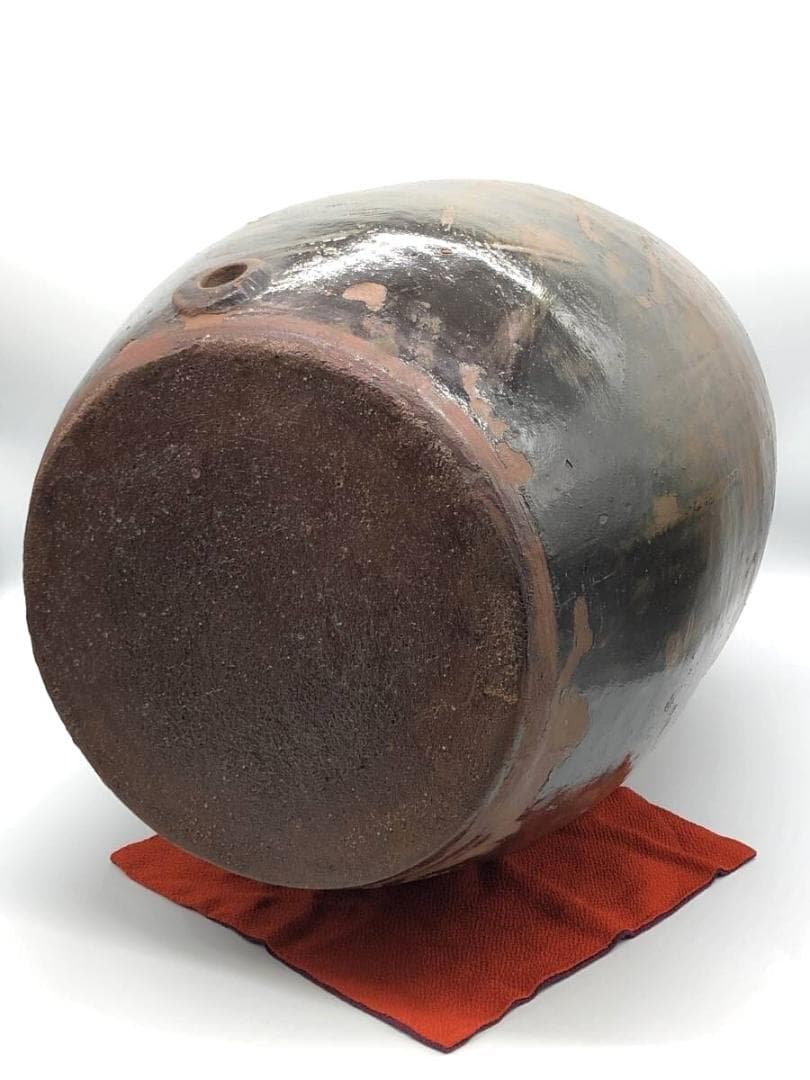 古薩摩】苗代川焼 薩摩雲助（うんすけ）丸十文』酒樽 一斗樽 K1023K