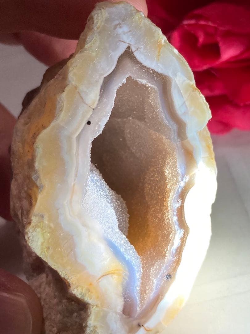 笑福口✨瑪瑙　アメジスト　アゲート ジオード　晶洞