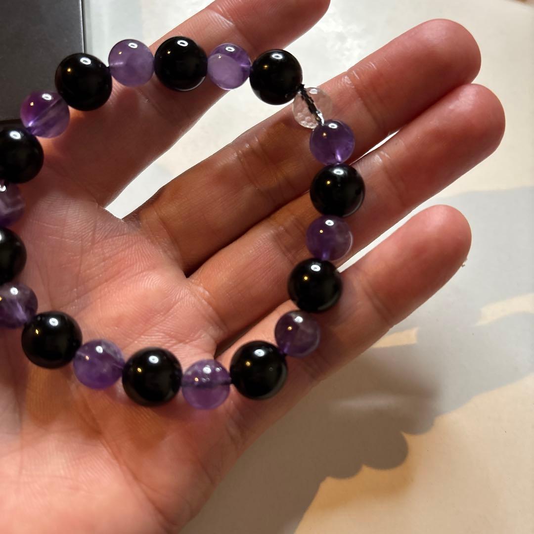 わっちさん専用！モリオンとアメジストと水晶で魔除けが最強化したかも！綺麗！