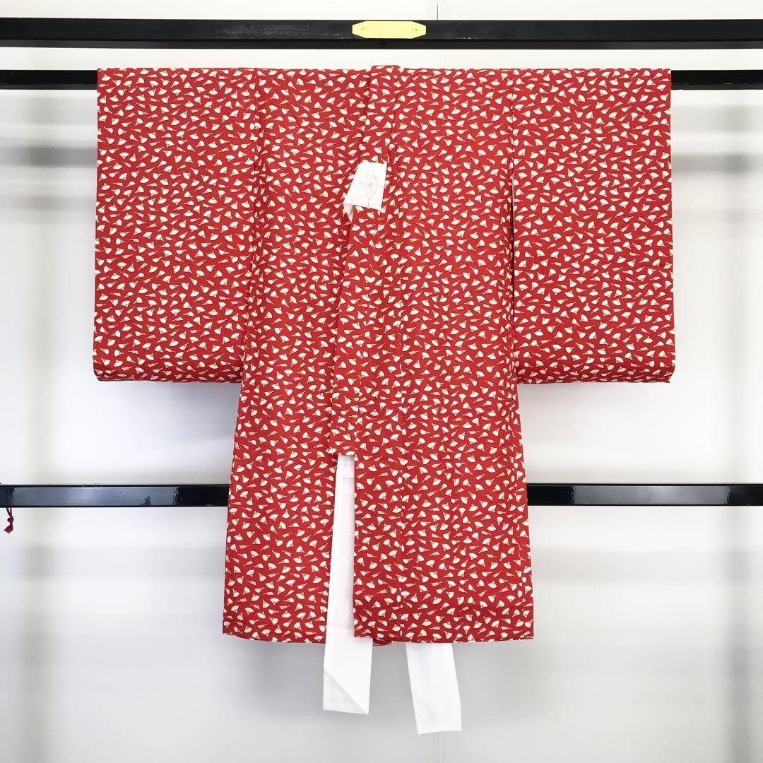 子供着物 お宮参り 七五三 3歳 長襦袢桜と花薬玉 赤色 CK-7017