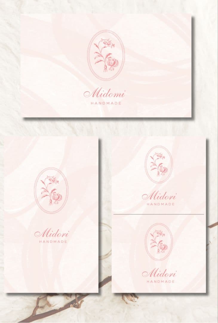 ショップカード アクセサリー台紙 サンキューカード 名刺 ★No.765 透け感×シンプル｜ショップカード｜名刺｜サンキューカード